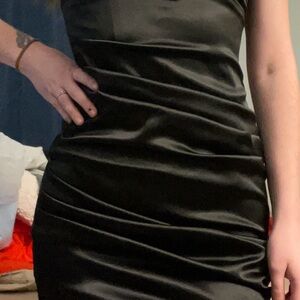 Betsy & Adam Black Strapless Dress